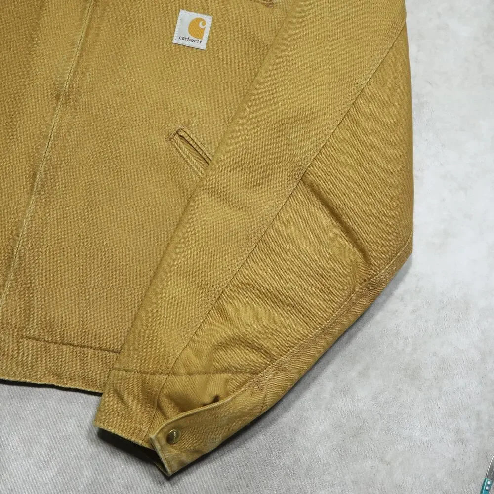 Vintage Carhartt J001 BRN Faded Brown Detroit Jacket Size Small - Picture 9 of 16